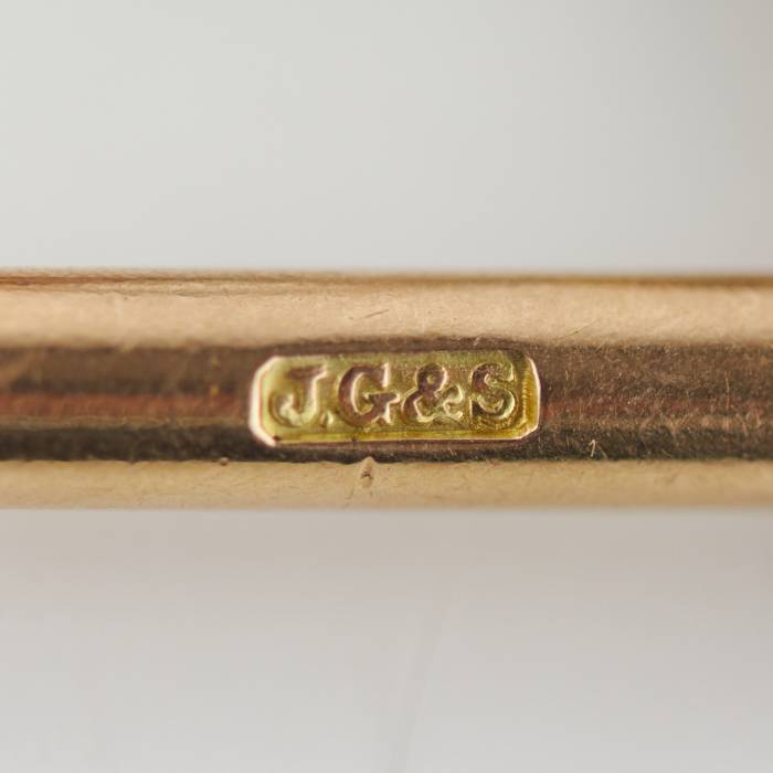 Anglaise, chaîne en or pour montres de poche. John Grinsell et fils. Le tournant des XIXe-XXe siècles. 