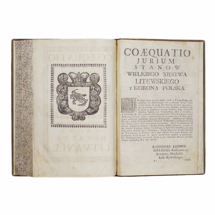 Statut Wielkiego Xiestwa Litewskiego Lata 1588. Statuts du Grand-Duché de Lituanie en 1588. 1744 