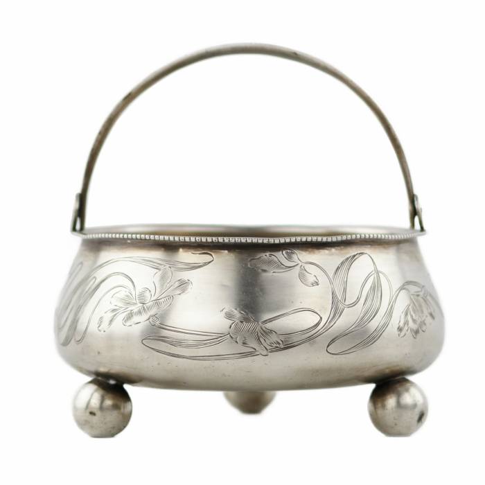 Russian, silver sugar bowl from the turn of the 19th-20th centuries. 