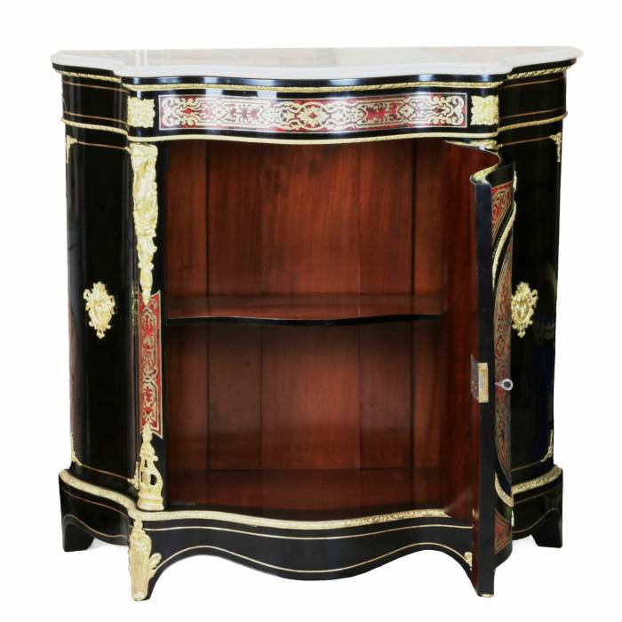 Ebony cabinet in Boulle style. 