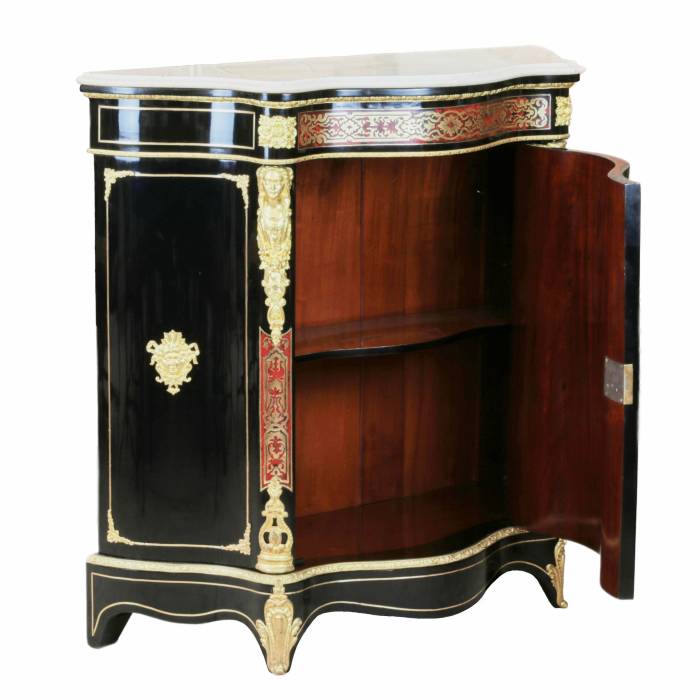 Ebony cabinet in Boulle style. 