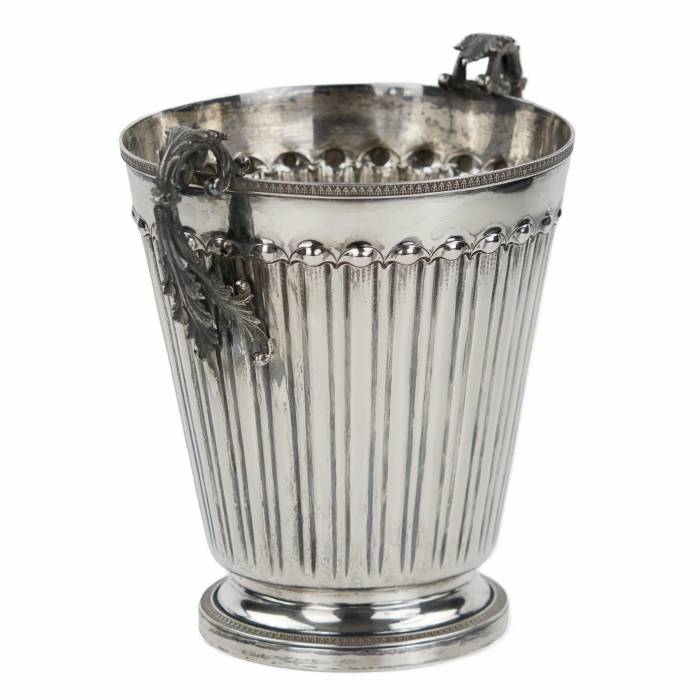 Silver wine cooler. Italy. 20th century. 