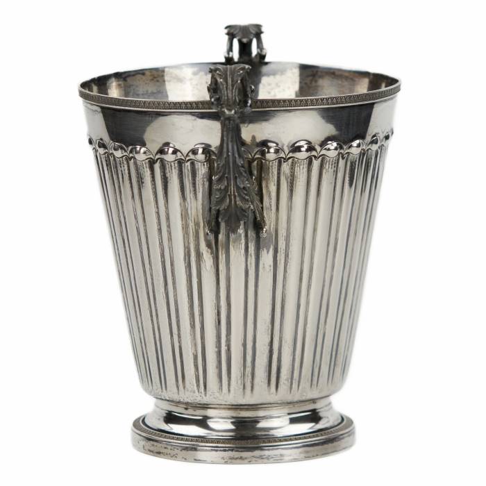 Silver wine cooler. Italy. 20th century. 