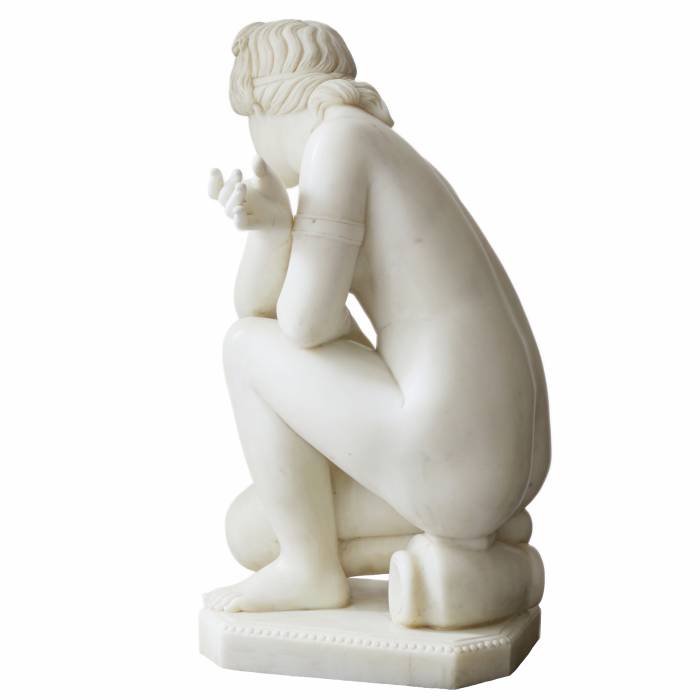 Sculpture en marbre Baignade de Vénus. 19e-20e siècle. 