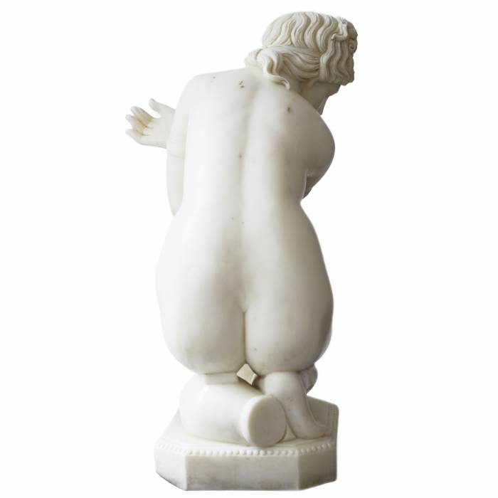 Sculpture en marbre Baignade de Vénus. 19e-20e siècle. 