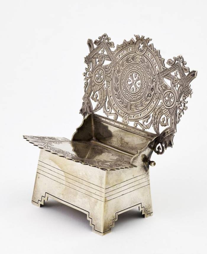 Salt shaker Chair silver workshop of Adrian Tertyevich Ivanov. Russia, 1895 