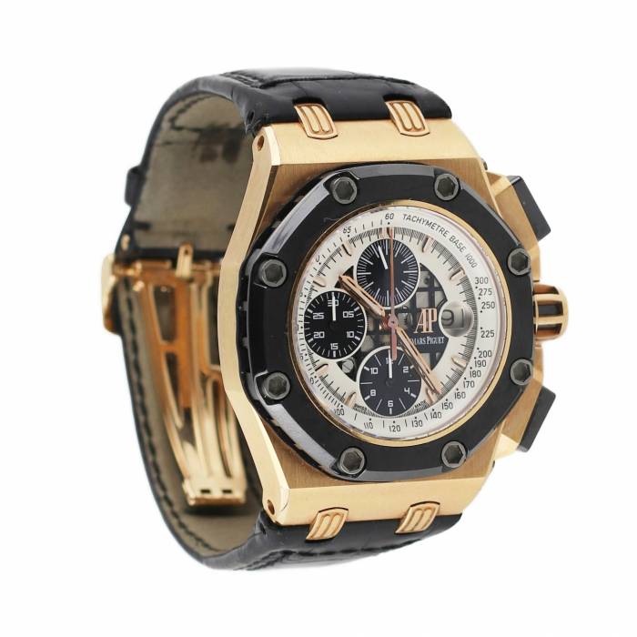 Vīriešu 18K zelta pulkstenis Audemars Piguet Royal Oak Offshore Rubens Barrichello 