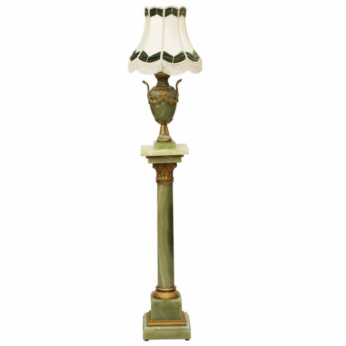 Classic onyx lamp on a column. Western Europe 20th century. 