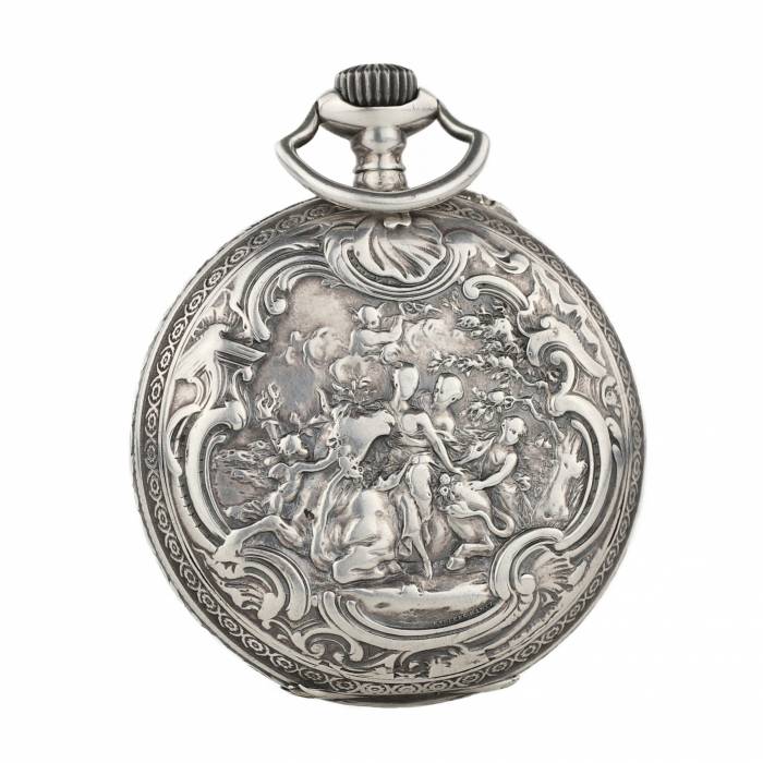 Silver pocket watch by Pavel Bure. Late 19th century. 