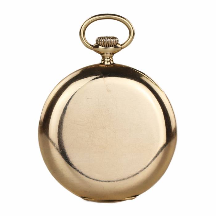 Золотые карманные часы Uyisse Nardin рубежа 19-20 веков. В коробке и с золотой цепочкой. 