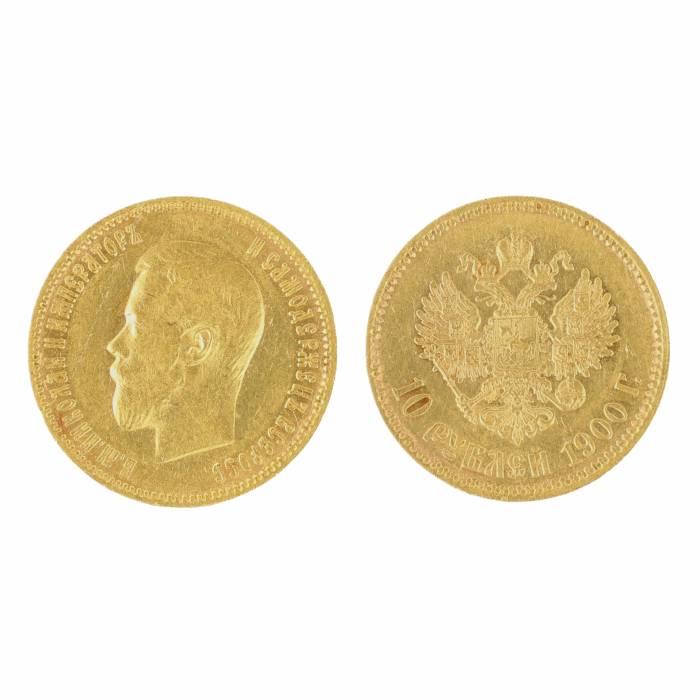 Pièce d`or 10 roubles 1900. 