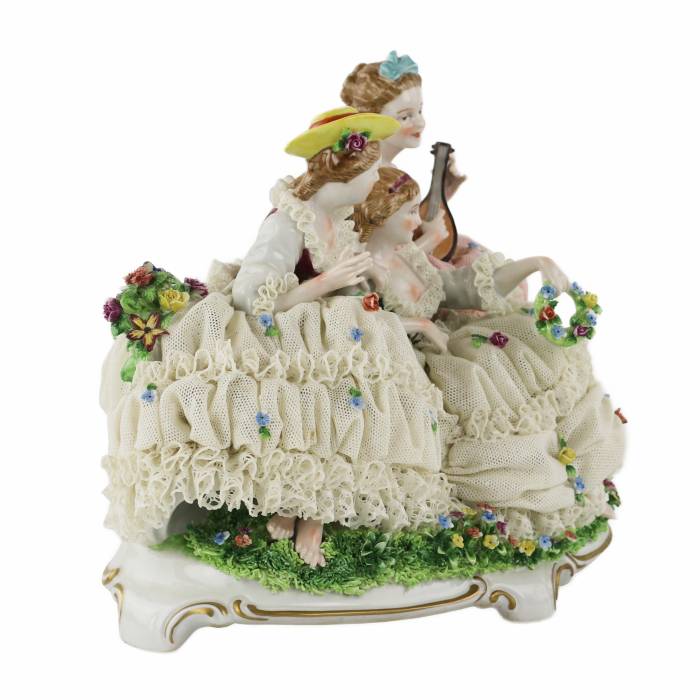 Unterweissbach. Porcelāna grupa Koncerts uz zāles. 