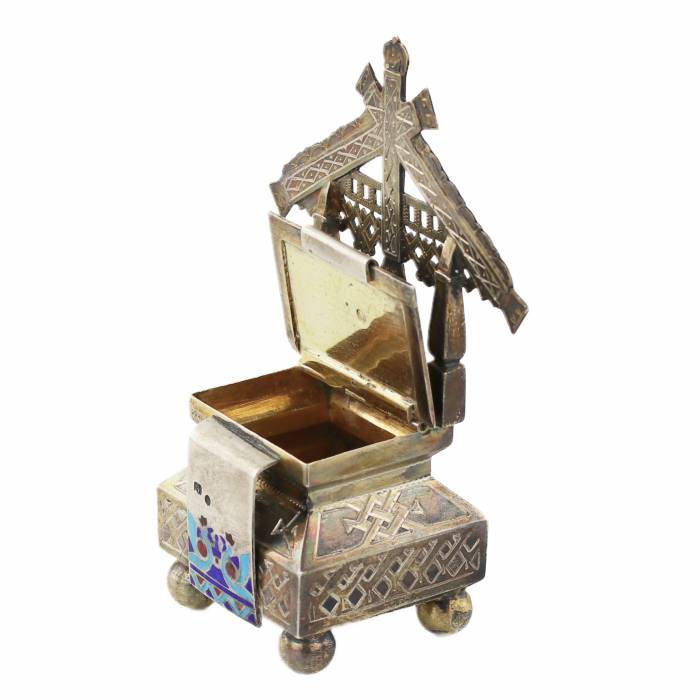 Salière en argent Tron. Gustav Klingert. Russie, début du XXe siècle. 