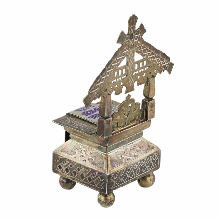 Salière en argent Tron. Gustav Klingert. Russie, début du XXe siècle. 