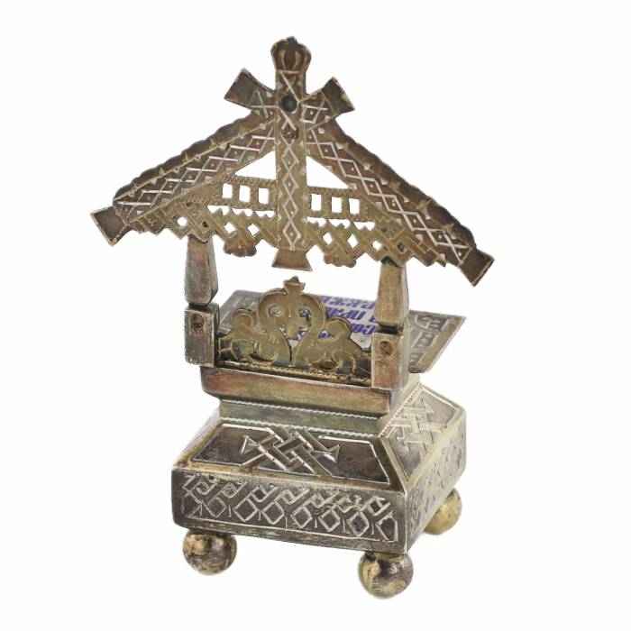 Salière en argent Tron. Gustav Klingert. Russie, début du XXe siècle. 