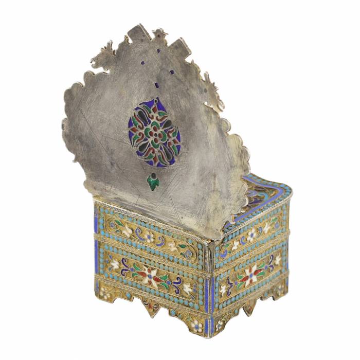 Krievu sudraba sālstrauks ar emalju Maskava 1887, 