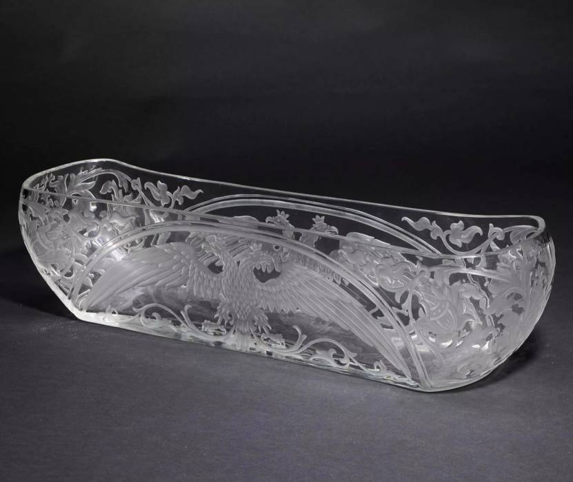 RUSSIAN CRYSTAL JARDINIERE OF THE IMPERIAL GLASS FACTORY, SAINT PETERSBURG, 1912