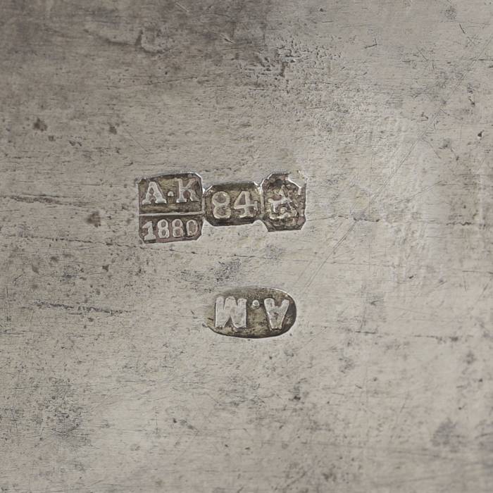 Salière russe en argent et émail. Alexandre Moukhine. Russie. Moscou 1880 