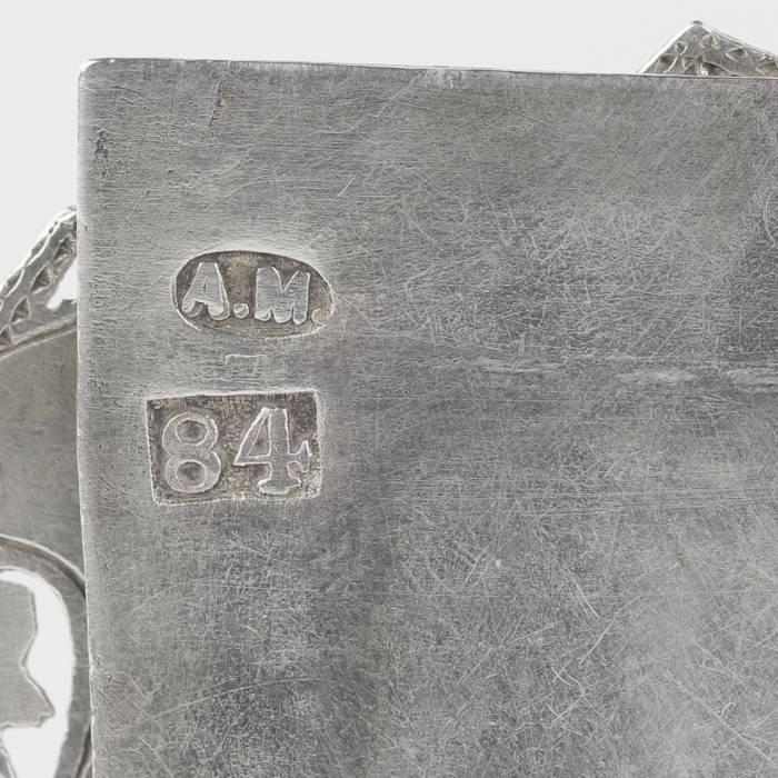Salière russe en argent et émail. Alexandre Moukhine. Russie. Moscou 1880 