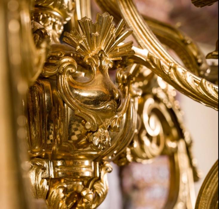 Franču lustra Napoleona III zeltītā bronzā. XIX gs. 