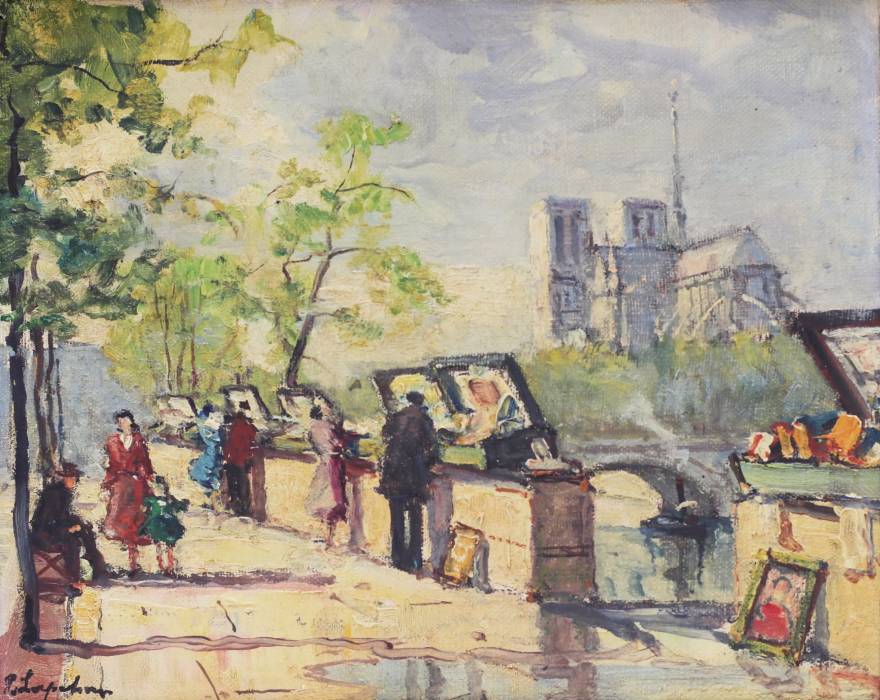 Dekorācijas. Parīze. Sēnas krastmala Georgijs Lapšins (1885-1950) 