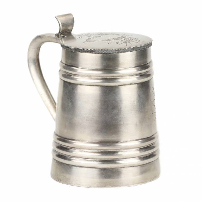 Russian silver beer mug. Sokolov V. T. Moscow 1899-1908 