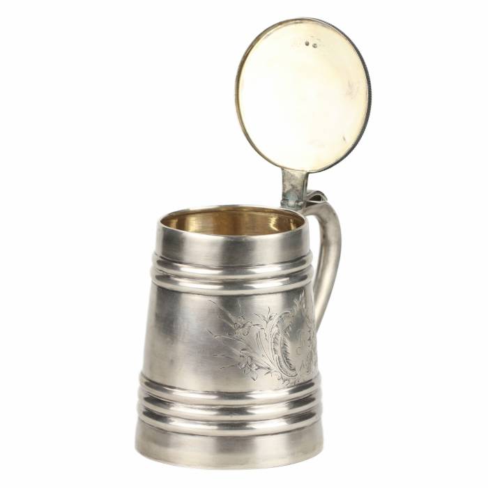 Russian silver beer mug. Sokolov V. T. Moscow 1899-1908 