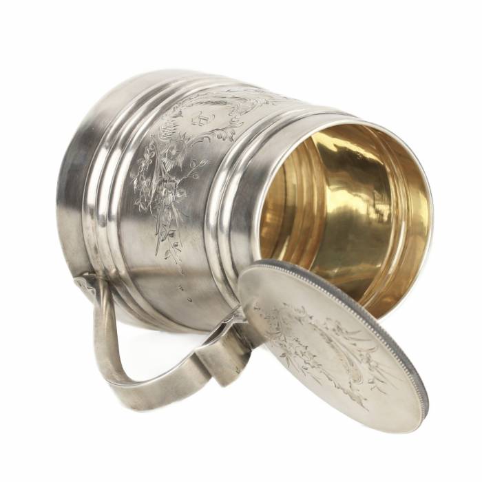 Russian silver beer mug. Sokolov V. T. Moscow 1899-1908 