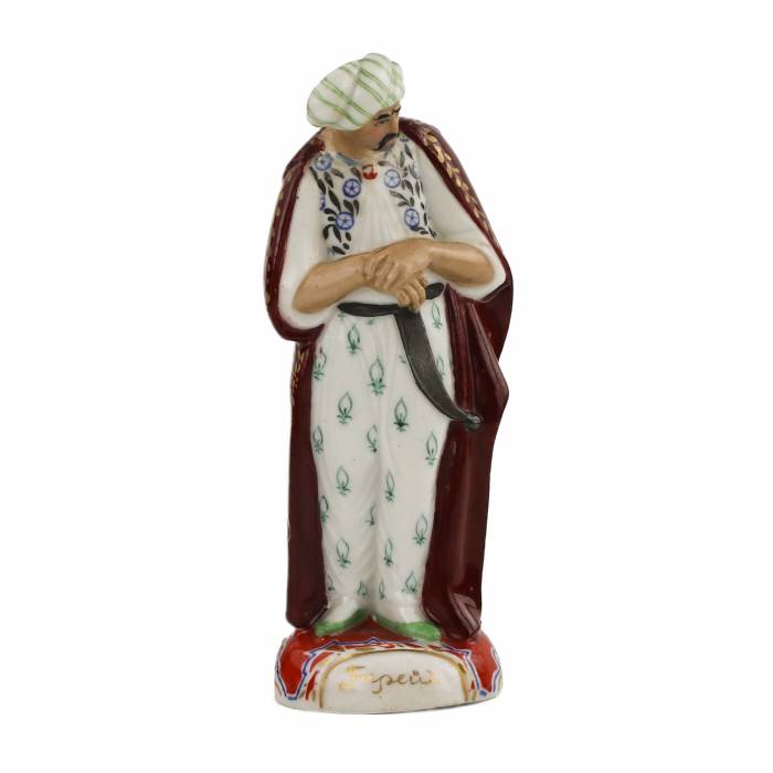 Khan Giray figure from the triptych based on the poem by A.S. Pushkin The Fountain of Bakhchisarai. N.Ya. Danko. State Porcelain Factory 1920-30s