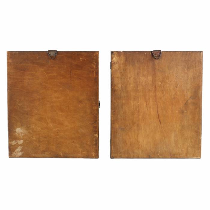 A wedding pair of icons in silver frames in the Art Nouveau style. Moscow, early 20th century