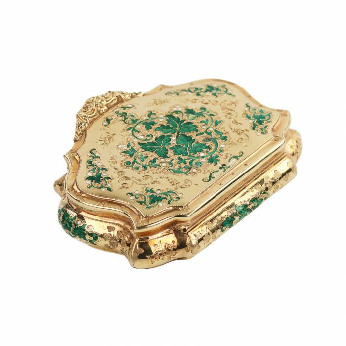 Zelta un emaljas šņaucamā kaste. Šveice ap 1845-1860 