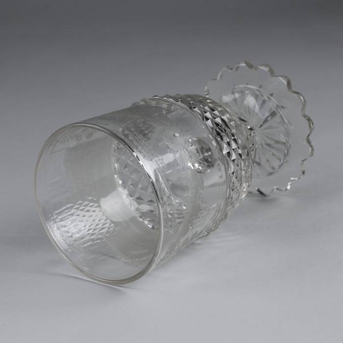 Glass with views of St. Petersburg. Imperial Glass Factory. Russia, 19th century. 