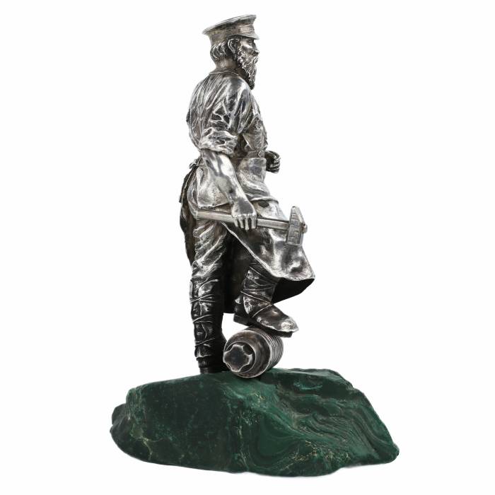SILVER SCULPTURE “MINING ENGINEER”. 1ST MOSCOW ARTEL, 1908–1917