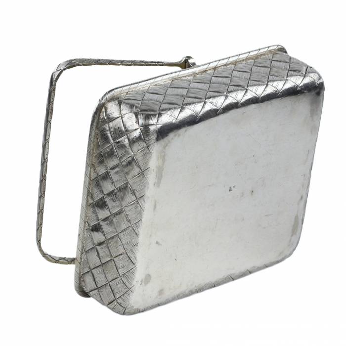 Silver biscuit bowl in the form of a wicker basket, St. Petersburg, 1878 