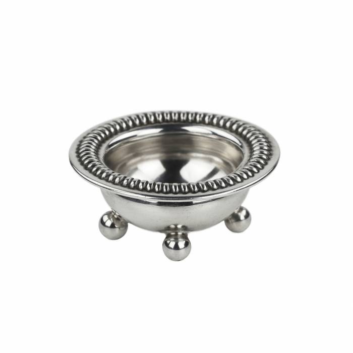 SUDRABA SĀLS TRAUCIŅŠ UZ TRIJĀM LODVEIDA KĀJIŅĀM GORHAM SILVER CO., ASV, XX GS.