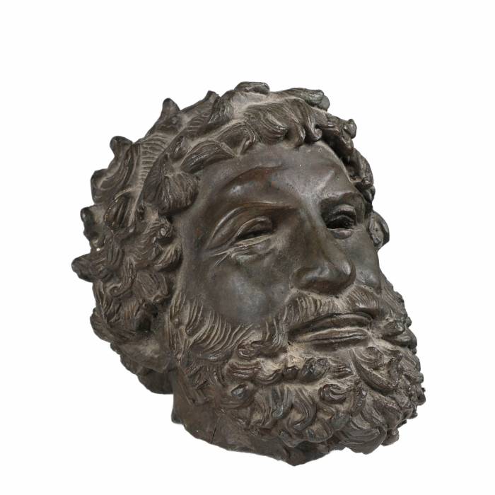 TÊTE DU BOXEUR GREC « SATYROS » GRÈCE, DANS LE STYLE DE L’ÉPOQUE HELLÉNISTIQUE, IVe SIÈCLE AV. J.-C.