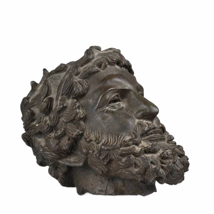 TÊTE DU BOXEUR GREC « SATYROS » GRÈCE, DANS LE STYLE DE L’ÉPOQUE HELLÉNISTIQUE, IVe SIÈCLE AV. J.-C.