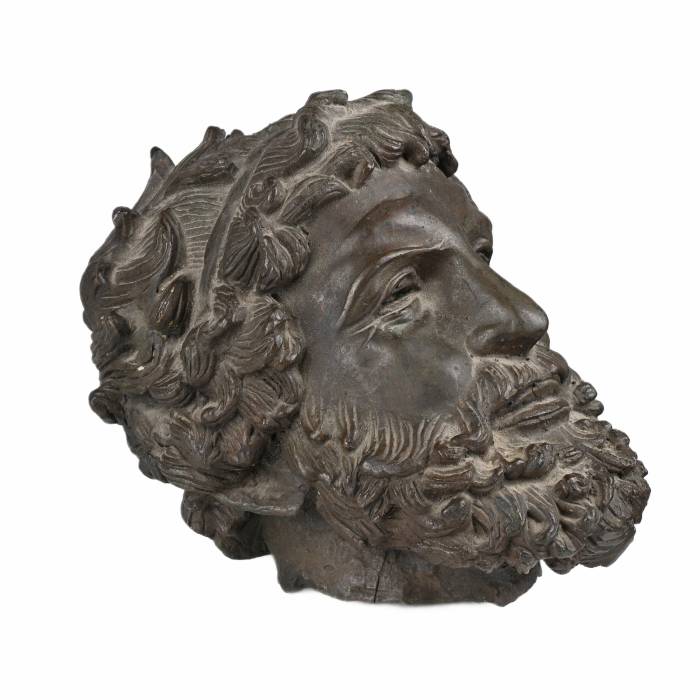 TÊTE DU BOXEUR GREC « SATYROS » GRÈCE, DANS LE STYLE DE L’ÉPOQUE HELLÉNISTIQUE, IVe SIÈCLE AV. J.-C.
