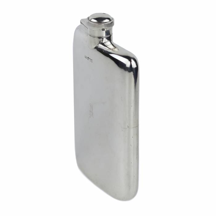 SILVER HIP FLASK. MAPPIN & WEBB. SHEFFIELD, ENGLAND. 1918