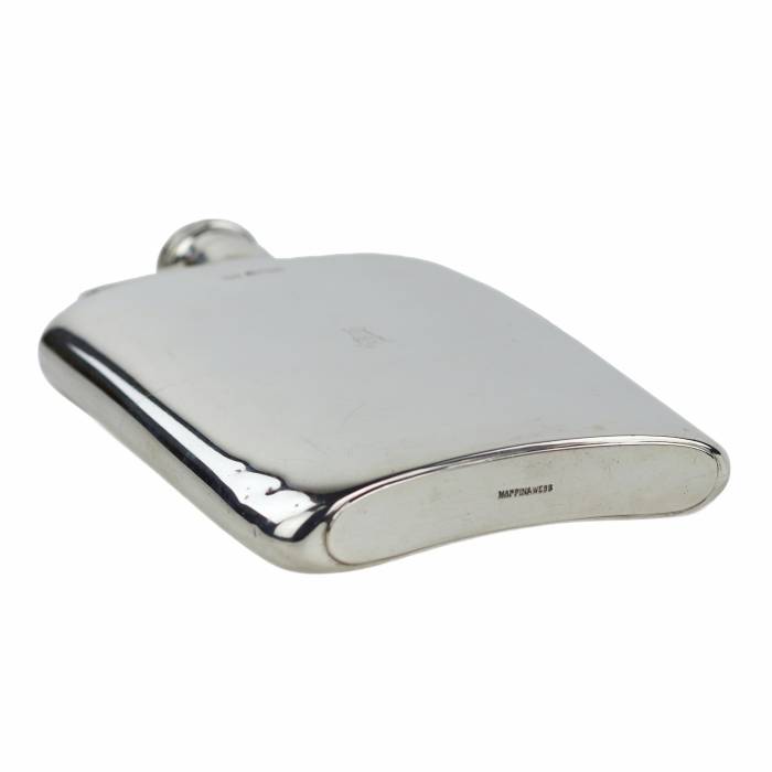 SILVER HIP FLASK. MAPPIN & WEBB. SHEFFIELD, ENGLAND. 1918