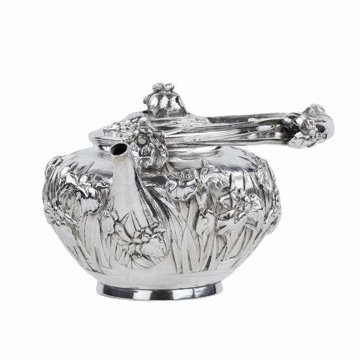 SILVER TEA SET JAPAN, MEIJI PERIOD (1868-1912) 
