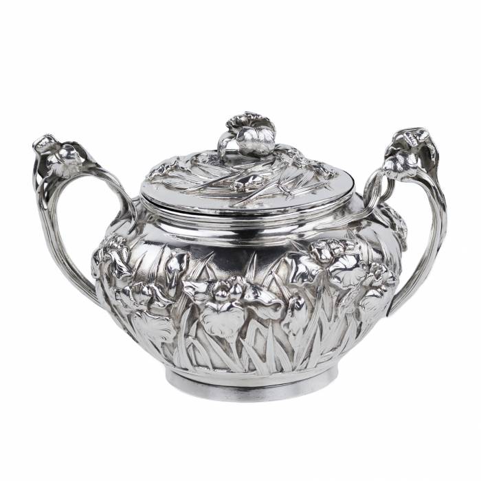 SILVER TEA SET JAPAN, MEIJI PERIOD (1868-1912) 
