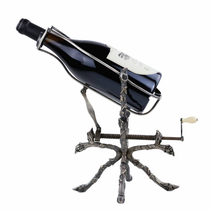 DÉCANTEUR À VIN EN MÉTAL ARGENTÉ FRANCE, FIN DU XIXe – DÉBUT DU XXe SIÈCLE