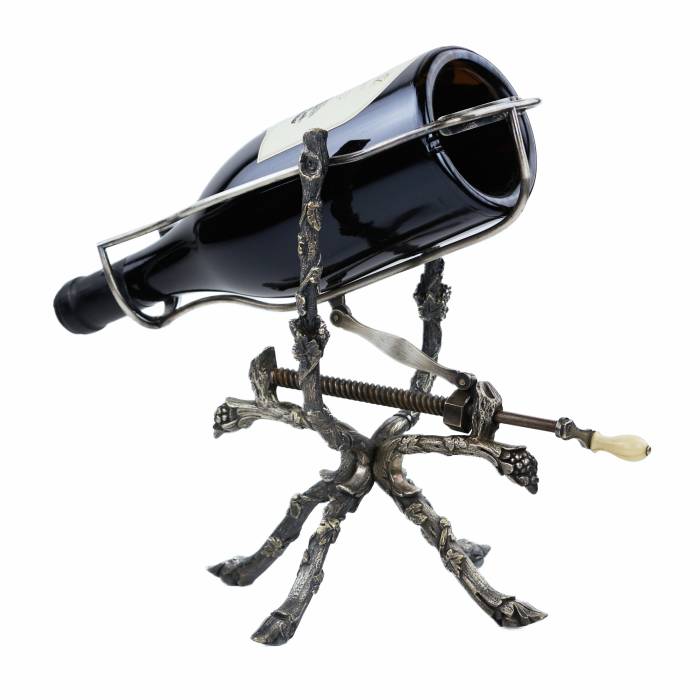 DÉCANTEUR À VIN EN MÉTAL ARGENTÉ FRANCE, FIN DU XIXe – DÉBUT DU XXe SIÈCLE