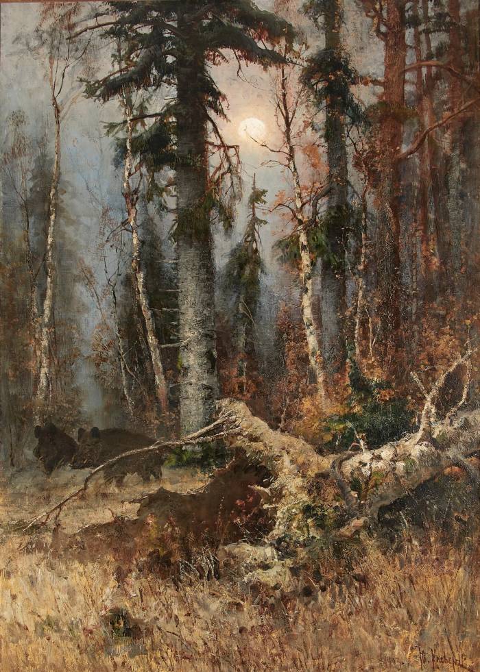 FORÊT EN FIN D’AUTOMNE  YOULI KLEVER (1850–1924), 1903