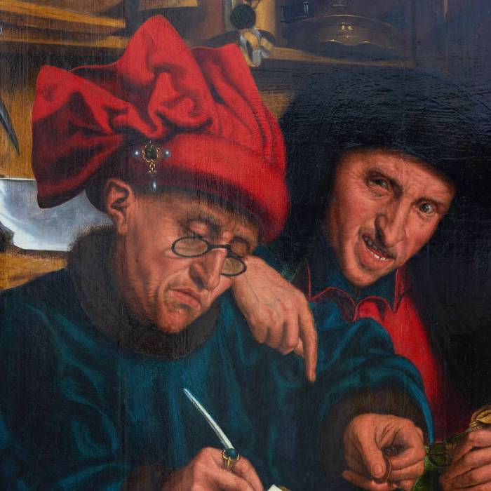 THE TAX COLLECTORS (OR PUBLICANS). FOLLOWER OF QUINTEN MASSYS FLANDERS, LATE 16TH CENTURY