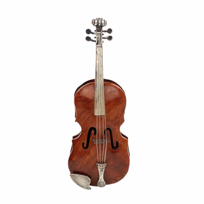 A MINIATURE SILVER VIOLIN IN A CASE, EUROPE, EARLY 20TH CENTURY 