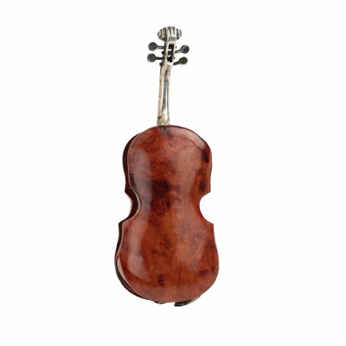 A MINIATURE SILVER VIOLIN IN A CASE, EUROPE, EARLY 20TH CENTURY 