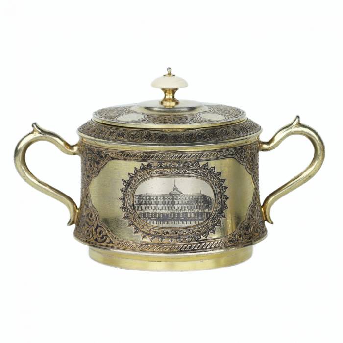 TEA AND COFFEE SET BY P. OVCHINNIKOV MOSCOW, LATE 19TH CENTURY