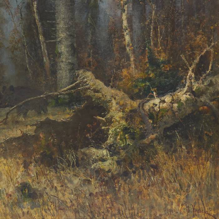 FORÊT EN FIN D’AUTOMNE  YOULI KLEVER (1850–1924), 1903